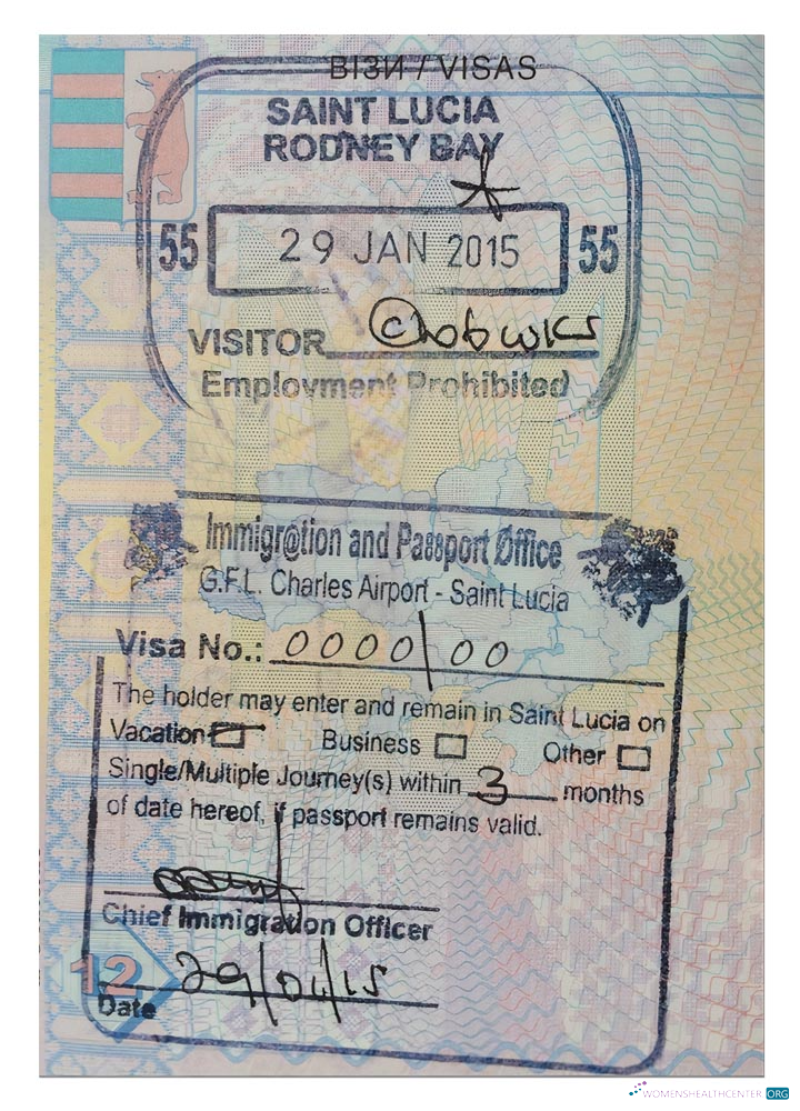 Download SAINT LUCIA travel visa Photoshop template